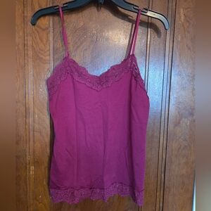 White House Black Market Wine Red Cami